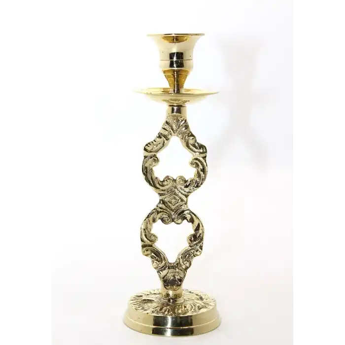 Tekli Pirinç Şamdan Model 4