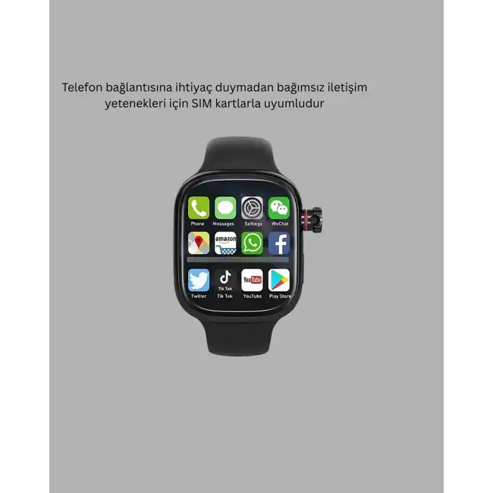 Telefon Bağımsız SIM Kartlı Akıllı Saat Nabız Ölçerli