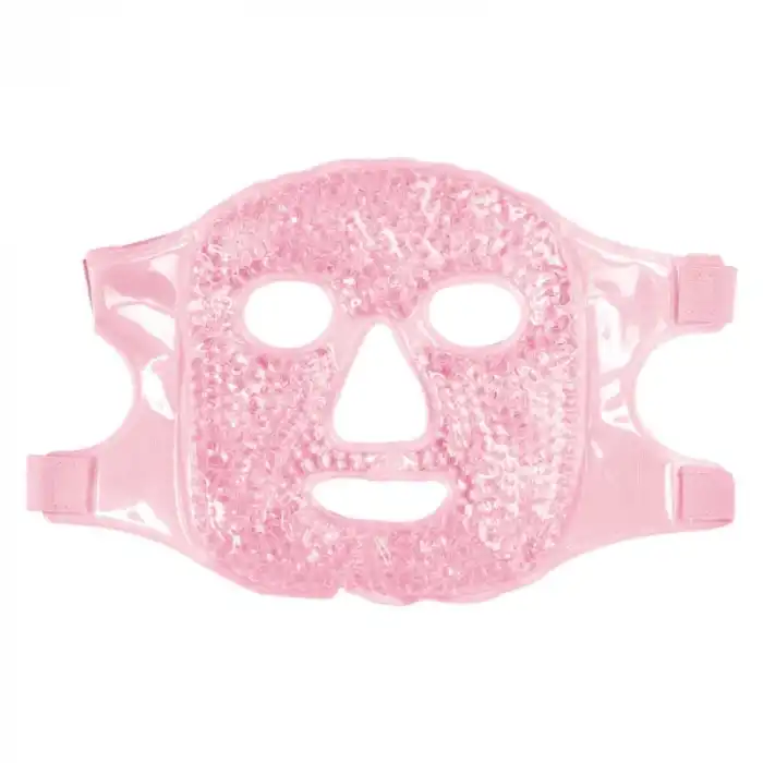 Terapi Jel Yüz Maskesi Soğuk Ve Sıcak Boncuklu Ayarlanabilir Maske (Pembe)