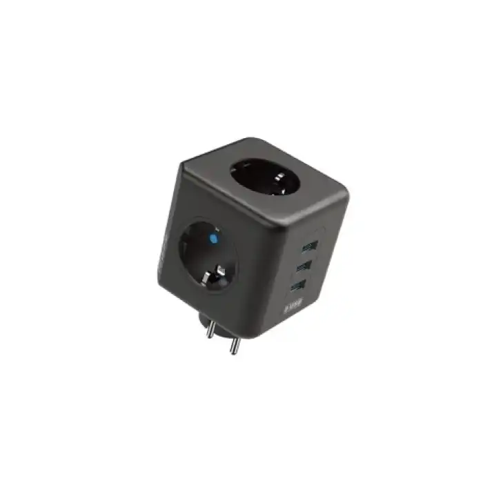 Termal Akım Korumalı Isıya Dayanıklı 3’lü Duvar Tipi Priz 3x Usb 1x Type-c