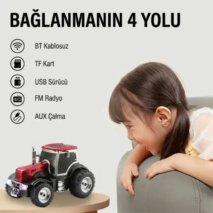 Traktör Tasarımlı Bluetooth Hoparlör