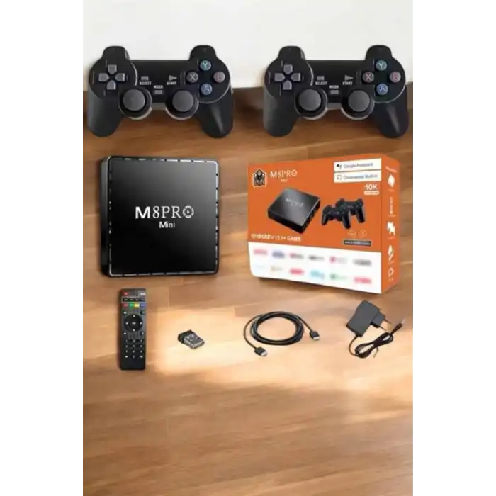 TV Box Çift Oyun Kollu 10000 Oyunlu Atari