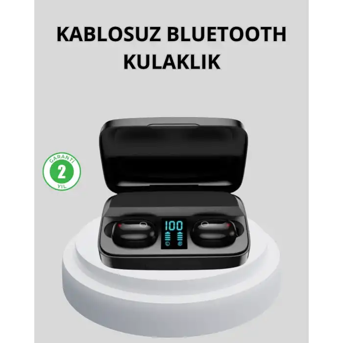 Tws Bluetooth Kulaklık 1800mah Şarj Kutulu Dijital Ekranlı