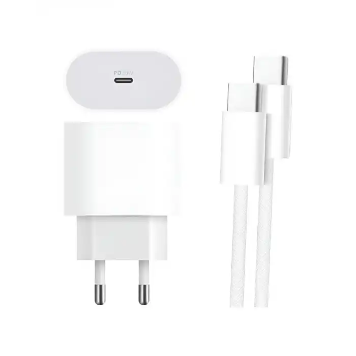 Type-C to C Kablolu 35W Hızlı Şarj Başlığı Set