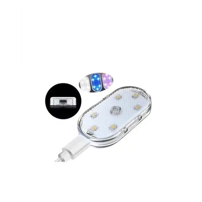 Usb Şarjlı, 3 Saat Kesintisiz Çalışan Araba Atmosfer Işıkları