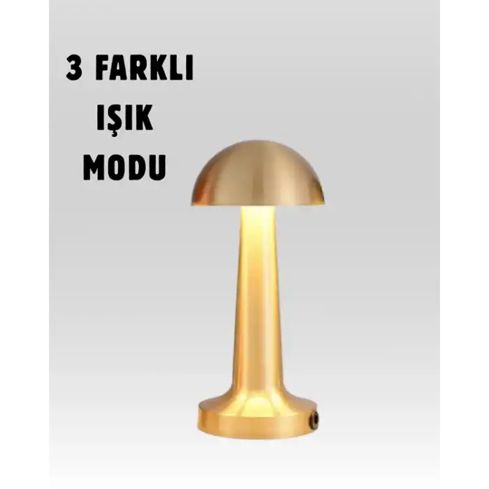 USB Şarjlı Dokunmatik LED Masa Lambası – 3 Renk Modu & Dimmer