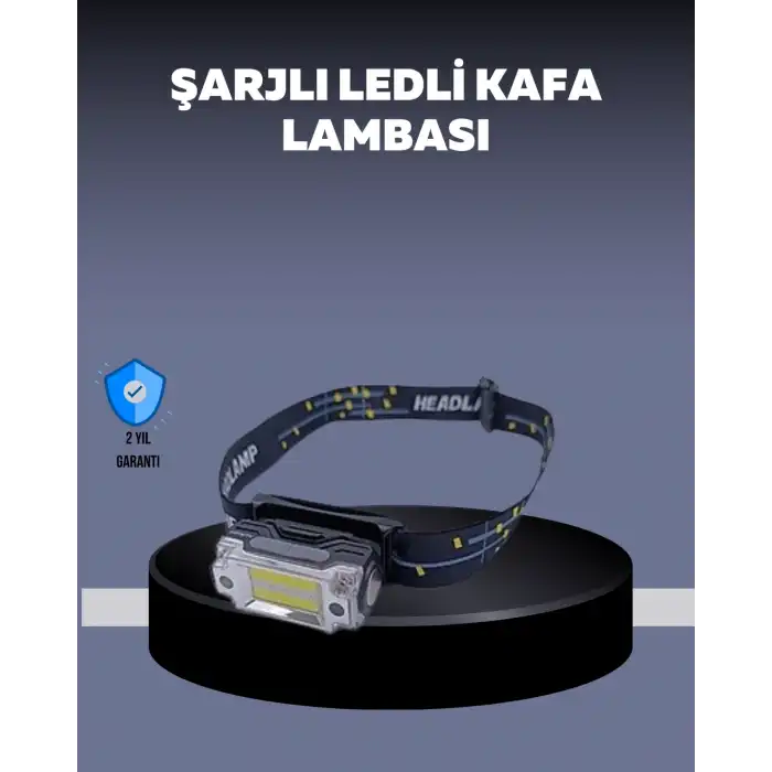 Usb Şarjlı Mini Led Kafa Feneri 50m Odak 150m Geniş Aydınlatm