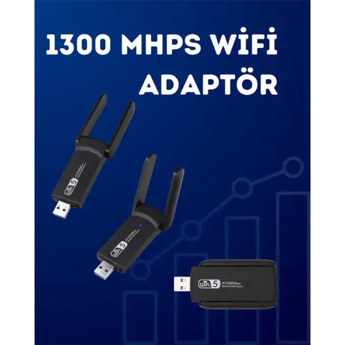 USB WiFi Adaptör – 1200 Mbps Hız