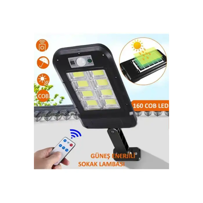 Uzaktan Kumandalı 160 Led Solar Bahçe Lambası