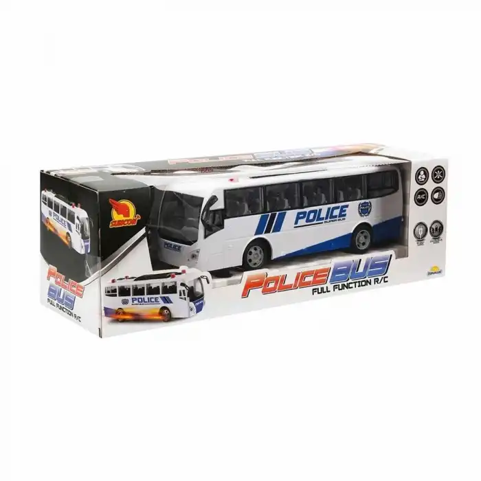 Uzaktan Kumandalı Işıklı Polis Otobüsü 30 cm