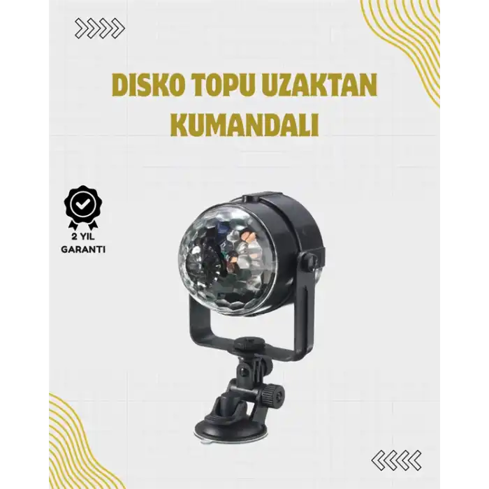 Uzaktan Kumandalı, Ses Kontrollü LED Disko Işığı - Parti ve Kulüpler İçin