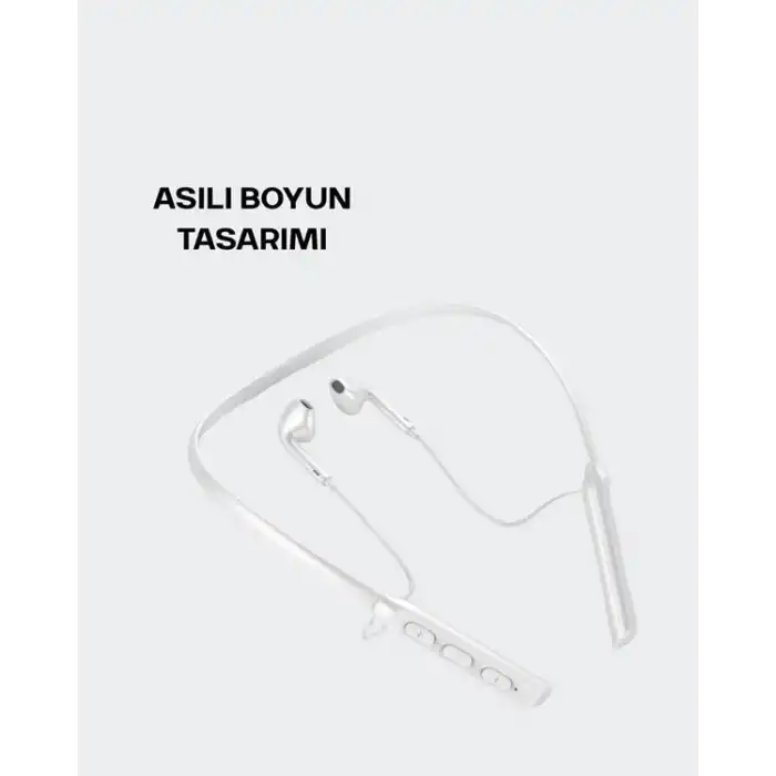 Uzun Pil Ömürlü Kablosuz Kulaklık – Boyun Askılı, 100 Saat Kullanım