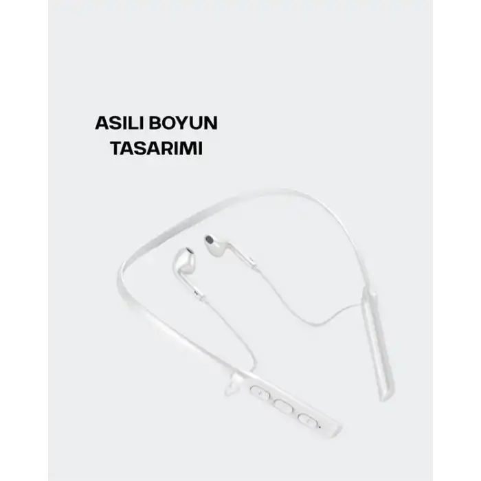 Uzun Pil Ömürlü Kablosuz Kulaklık – Boyun Askılı, 100 Saat Kullanım