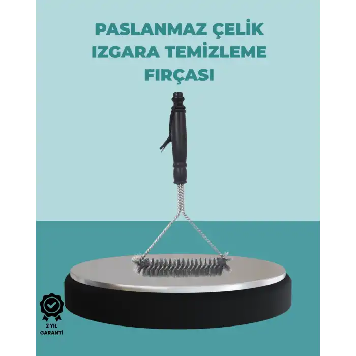 Uzun Saplı Paslanmaz Çelik Izgara Temizlik Fırçası