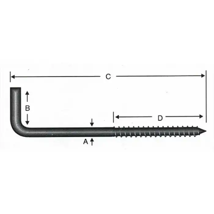 Vidalı Korniş Çivi No:5 - 4x50 - 10 Adet