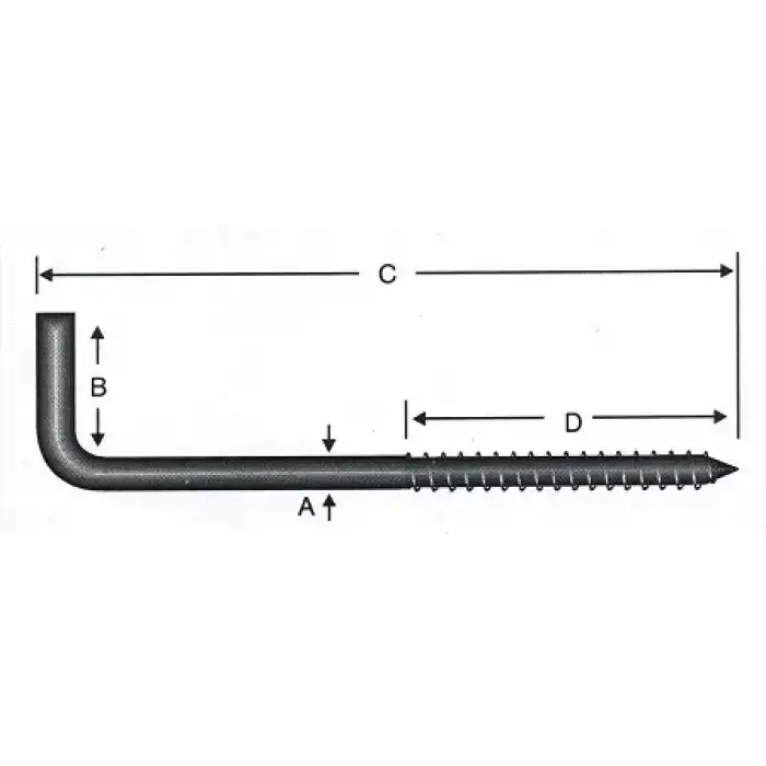 Vidalı Korniş Çivi No:8 - 4x80 - 10 Adet