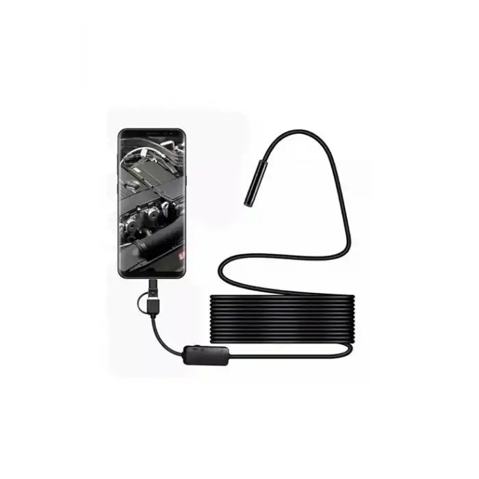 Vtn-02 Endoskop Yılan Video Kamera Led’li 2 Metre 7 Mm Sert Kablo Su Geçirmez