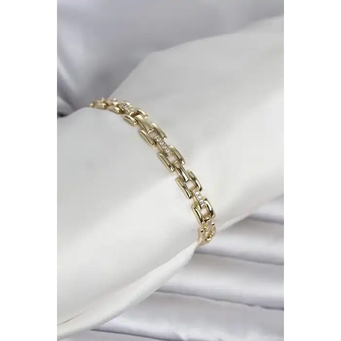 Xuping Zincir Model Gold Renk Kadın Bileklik