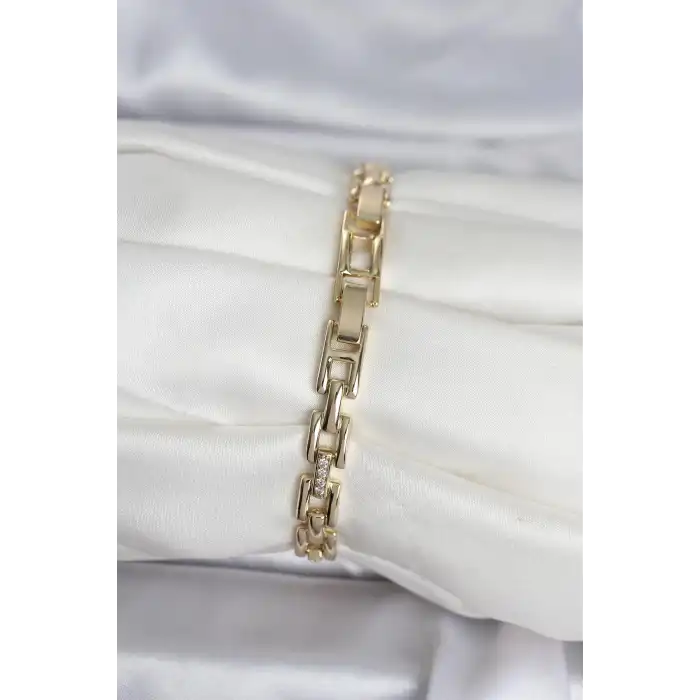 Xuping Zincir Model Gold Renk Kadın Bileklik