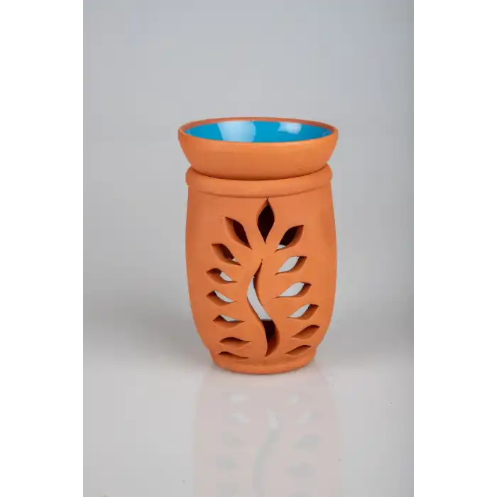 Yaprak Model  El Yapımı Çömlek Buhurdanlık Tütsülük (336336)