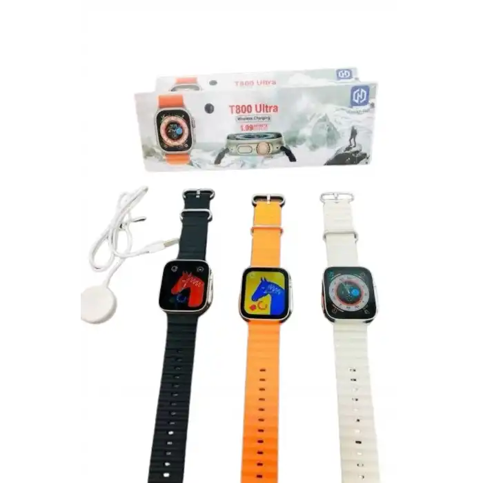 Yeni Model Akıllı Saat Ultra Smart Watch Gümüş Kasa 45mm Titreşim