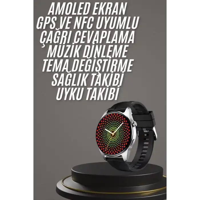Yeni Nesil Akıllı Saat 1.5 Inç Amoled Ekran Çağrı Cevaplayabilen