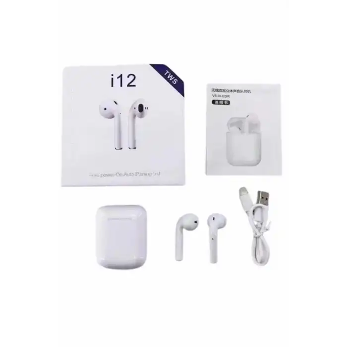 Yeni Nesil Beyaz TWS Bluetooth Kulaklık Android ve İOS Uyumlu Kablosuz Kulaklık