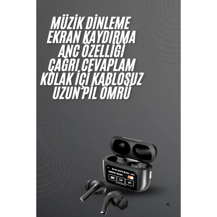 Yeni Nesil Pro Ekranlı Bluetooth Kulaklık 5.0 Bluetooth Yeni Nesil