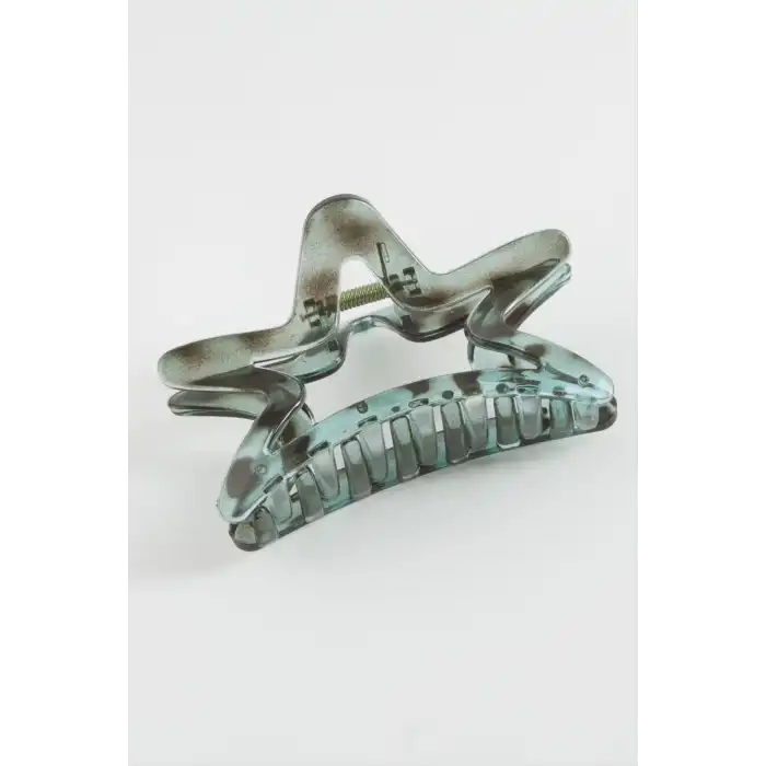 Yıldız Leopar Desenli Mandal Toka 12 cm