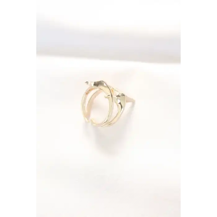 Yıldız Model Gold Renk Ayarlanabilir Yüzük