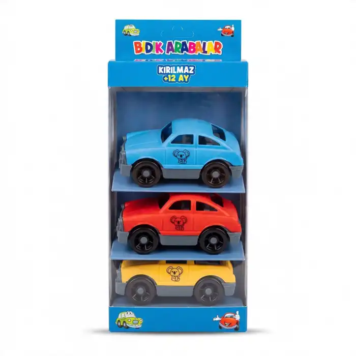 YK-27 3 LÜ BIDIK ARABALAR OYUNCAK PLASTİK ARABALAR