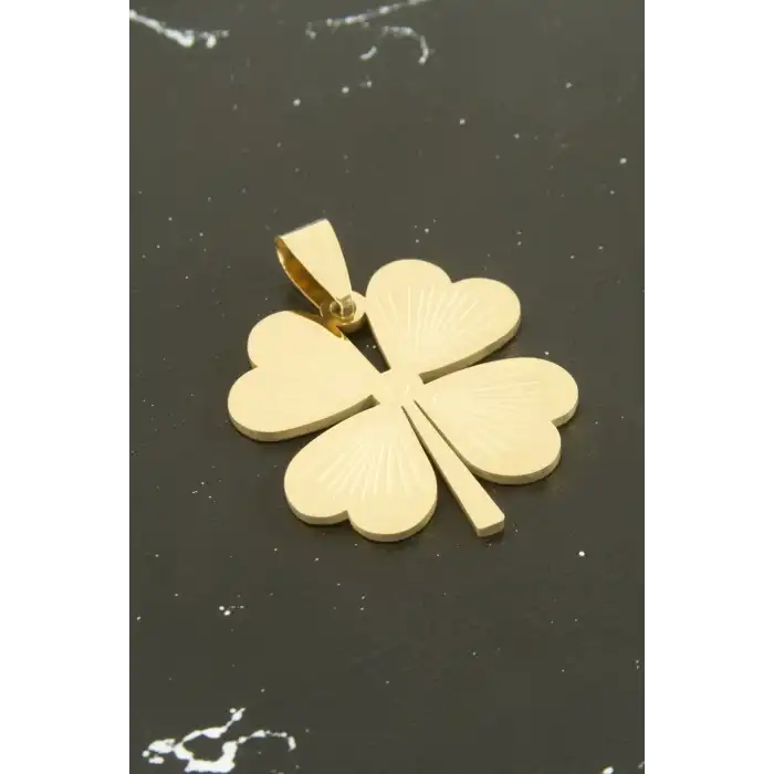 Yonca Çelik Kolye Ucu 2,5 cm