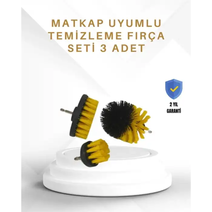 Yüksek Devirde Etkili Temizlik Sağlayan Matkap Ucu Fırça Seti