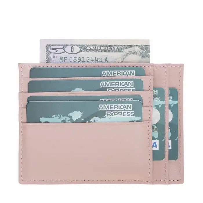 Zip Deri Fermuarlı Kartlık ZPCH NU2 Pembe