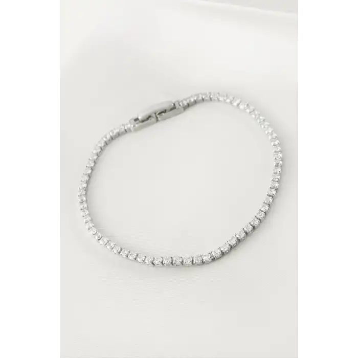 Zirkon Taşlı Suyolu Bileklik 4 mm