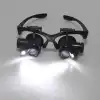 -Gözlük Modeli 10x 15x 20x 25x Lens,2led ışıklı,büyüteç
