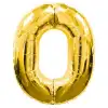 0 Rakamlı Folyo Balon Gold Renk  40 inç