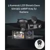1. 3 Kameralı Full HD Araç Kamerası – Ön, İç ve Arka Görüş ile %100 Kapsama