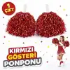 1 Çift Kırmızı Okul Gösteri Ponponları Ekstra Dolgun
