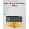 10 Prizli Uzatma Kablosu Termal Koruma Usb Type-c Hızlı Şarj 2500w