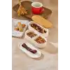 1000ml Ahşap Kapaklı Lunch Box 2li Set Diyet Beslenme Kutusu Bambu Saklama Kabı