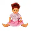 1060011 Lila Sesli Saçlı Et Bebek 60 cm - Stokta Olan Model Gönderilir