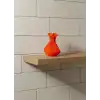 11 Cm Turuncu Kalp Formlu Mini Vazo Es Dekoratif Obje