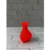 11 Cm Turuncu Kalp Formlu Mini Vazo Es Dekoratif Obje
