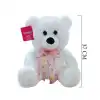 1178B Selay, Oturan Ayı 37 cm Beyaz