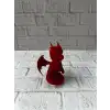 12 Cm Kırmızı Ejderha Figürü Koleksiyonluk Dekoratif Biblo