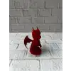 12 cm Kırmızı Ejderha Figürü Koleksiyonluk Dekoratif Biblo