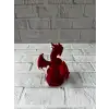 12 Cm Kırmızı Ejderha Figürü Koleksiyonluk Dekoratif Biblo