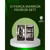 12 Parçalık Özel Deri Çantalı Kişisel Bakım Seti