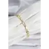 14K Gold Renk Kaplama Baklava Dilim Model Kadın Bileklik